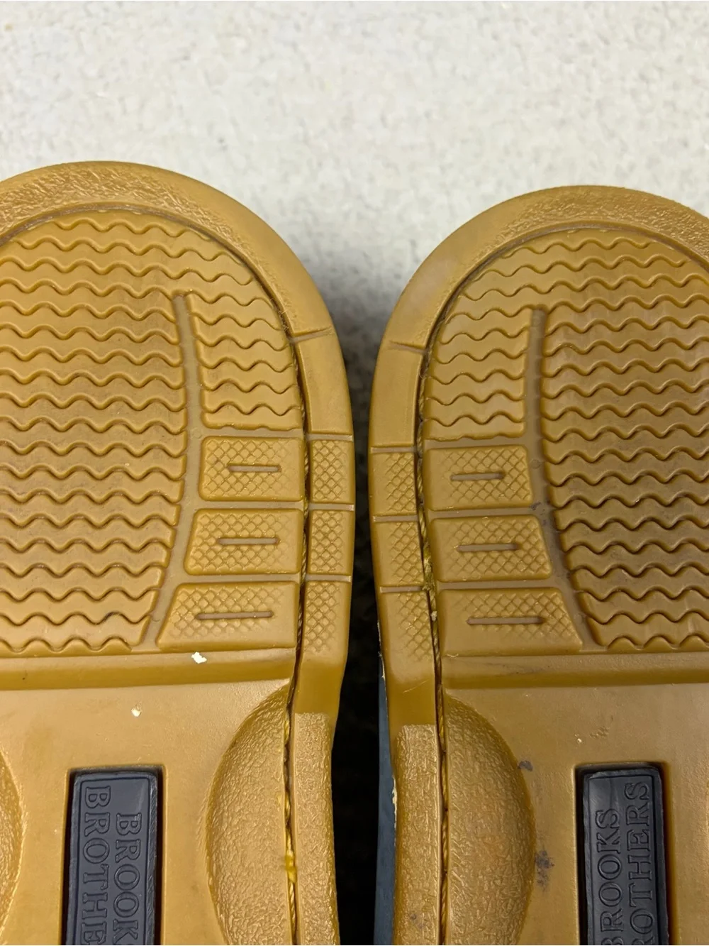 Brooks Brothers Navy and Brown Men’s Boat Shoes Size 12 D